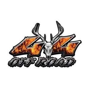  Deer Skull Wicked Series 4x4 Off Road Inferno Decals   3 