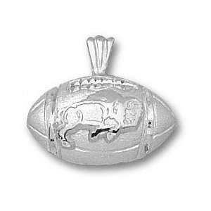   Bison Solid Sterling Silver Buffalo Football Pendant Sports