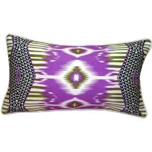  Pillow Decor   Electric Ikat Purple 15x27 Throw Pillow 
