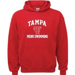 Tampa Spartans Red Youth Mens Swimming Arch Hooded Sweatshirt  