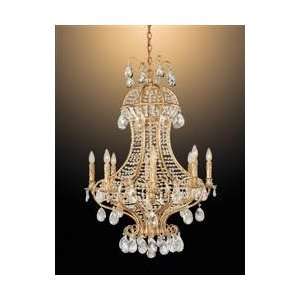   Italian Gold Bellagio Crystal 8 Light Up Lighting Chandelier from the