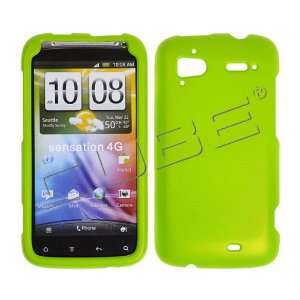  HTC Sensation 4G 4 G Honey Lime Green Rubber Feel Snap On 