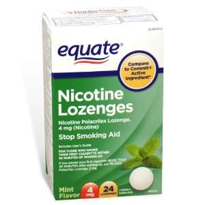     Nicotine Lozenge 4 mg, Stop Smoking Aid, Mint Flavor, 24 Lozenges