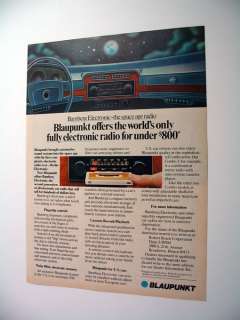 Blaupunkt Bamberg Electronic Car Radio 1977 print Ad  