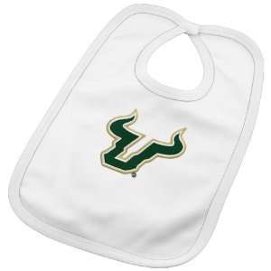  NCAA South Florida Bulls Infant White Team Logo Cotton Bib 