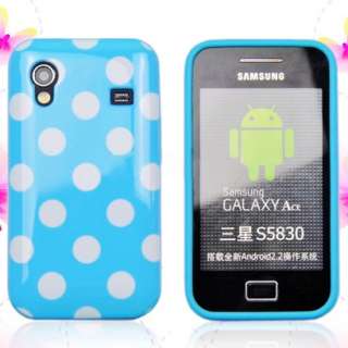 1X Für Samsung S5830 Galaxy Ace TPU Kreis Silikon Tasche Schutz 