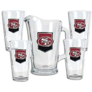  49ers Great American NFL Crest Pitcher/Glass Set Sports 