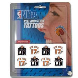   York Knicks Jeremy Lin #17 Peel and Stick Tattoos