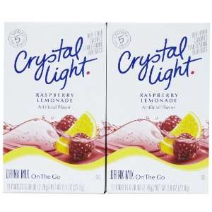 Crystal Light On The Go Raspberry Lemonade Drink Mix, 10 ct, 2 pk 