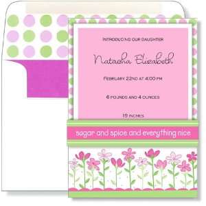  Girl Baby Shower Invitations   Pink Floral Pocket 