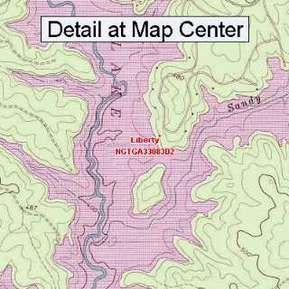  USGS Topographic Quadrangle Map   Liberty, Georgia (Folded 