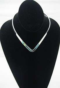 New 6mm Shiny Silver V Choker Collar Necklace Wire  