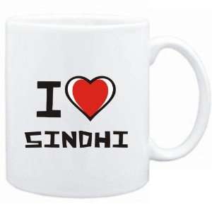 Mug White I love Sindhi  Languages 