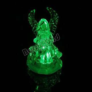 New Desk Colors Changing LED Light Music Angel Crystal Décor for 