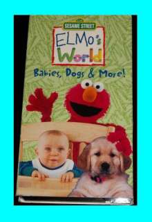Elmos world babies , dogs & more  vhs 074645172132  