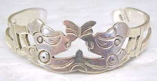 Vintage Handcrafted Sterling Silver Cuff Bracelet; Mexico 6 3/4 