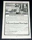 1908 OLD MAGAZINE PRINT AD, KEWANEE WATER SYSTEM, LAUNDRY ART