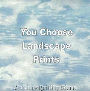 CLOUDS~Sky~YOU CHOOSE~Landscape Fabrics~10 Square  