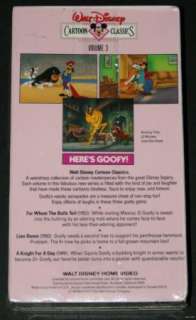   Cartoon Classics Heres Goofy Volume 3 VHS NEW 012257529036  