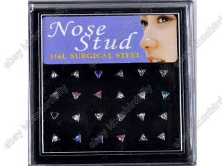 wholesale jewelry lots 24sytle 900pcs Nose studs body jewellery 
