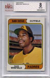 Dave Winfield RC 1974 Topps #456 BGS BVG 8 PSA Padres  