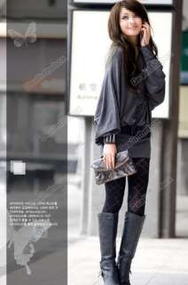 Fashion Korea Women Ruff Neckline Long Sleeve T Shirt Tops 2 Colors 