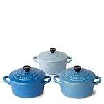 LE CREUSET Stoneware casserole dish set pearlescent blue
