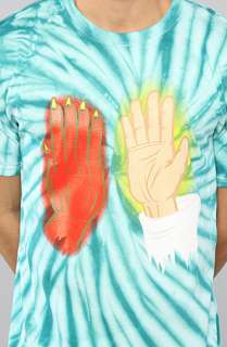 Mishka The High 5 Tee in Aqua TieDye  Karmaloop   Global Concrete 