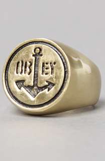 Obey The Anchor Ring in Antique Brass  Karmaloop   Global 