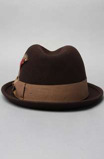 Brixton The Gain Fedora in Coffee Felt  Karmaloop   Global 