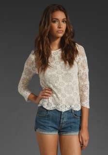 CITIZENS OF HUMANITY JEANS Lara Lace Top in Vintage Ivory at Revolve 