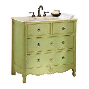   Vanity With Marble Top in Antique Green 0425310610 