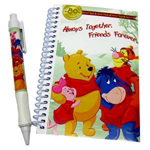 Disney 4x6 Winnie The Pooh Autograph Book With Pen  
