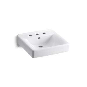Kohler Soho 8 In. Wall Mount Bathroom Sink in White K 2053 0 at The 