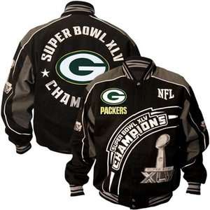 Green Bay Packers Super Bowl XLV Champions Commemorative Jacket Made 