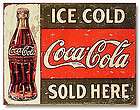   Tin Metal Sign   Rustic 1916 Coca Cola Coke Sold Here Soda Pop #1299