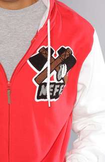 NEFF The Tomahawk Zip Up Hoody in Red  Karmaloop   Global 