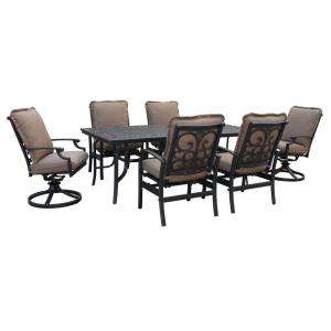 Thomasville Messina Canvas Cocoa 7 Piece Patio Dining Set FG MN7PCDS 