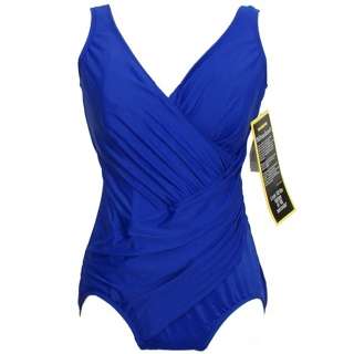 NWT MIRACLESUIT Blue Oceanus Swimsuit 22W  