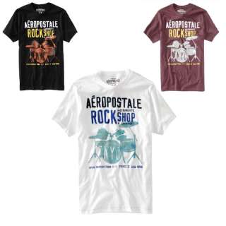Aeropostale Tee Shirts NY 1987 Graphic Rock Shop Musical Various Sizes 