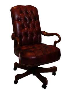 Top Grain Leather Executive Office Desk Chair  