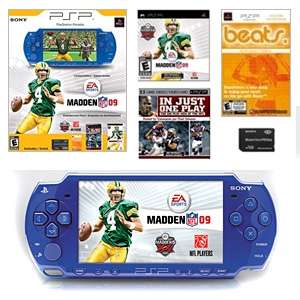 Madden NFL 09 PSP Entertainment Pack   Metallic Blue PSP, Madden NFL 