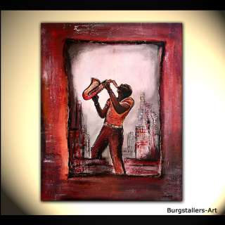 the artist alexandra burgstaller titel saxophonist format 80 x 100 cm 