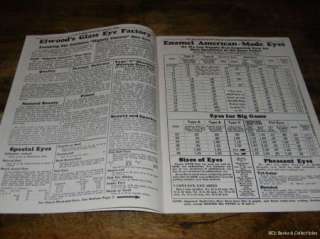 Taxidermists Supplies Catalog No 125 J W Elwood Co.  