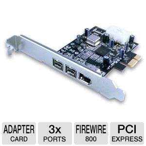 Vantec UGT FW210 3 Port FireWire 800 / 400 Combo PCIe Card   2 