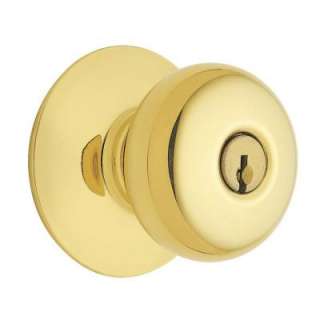 Schlage Plymouth Bright Brass Keyed Entry Knob F51 PLY 505 605 at The 