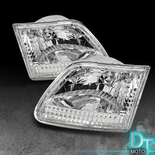 97 03 F150 EXPEDITION CLEAR REPLACEMENT HEAD LIGHTS L+R  