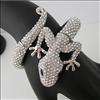 Lizard Gecko bracelet bangle w Swarovski Crystal B