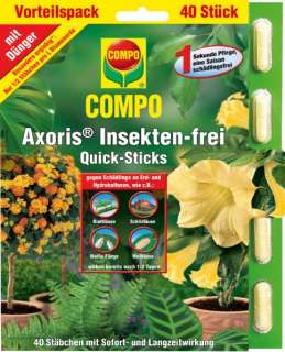 COMPO Axoris® Insekten frei Quick Sticks 40 Stück geg. Blattläuse 