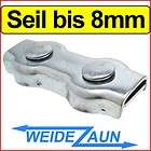 10x Seilverbinder, Verbinder 8mm, gross, verzinkt Weid